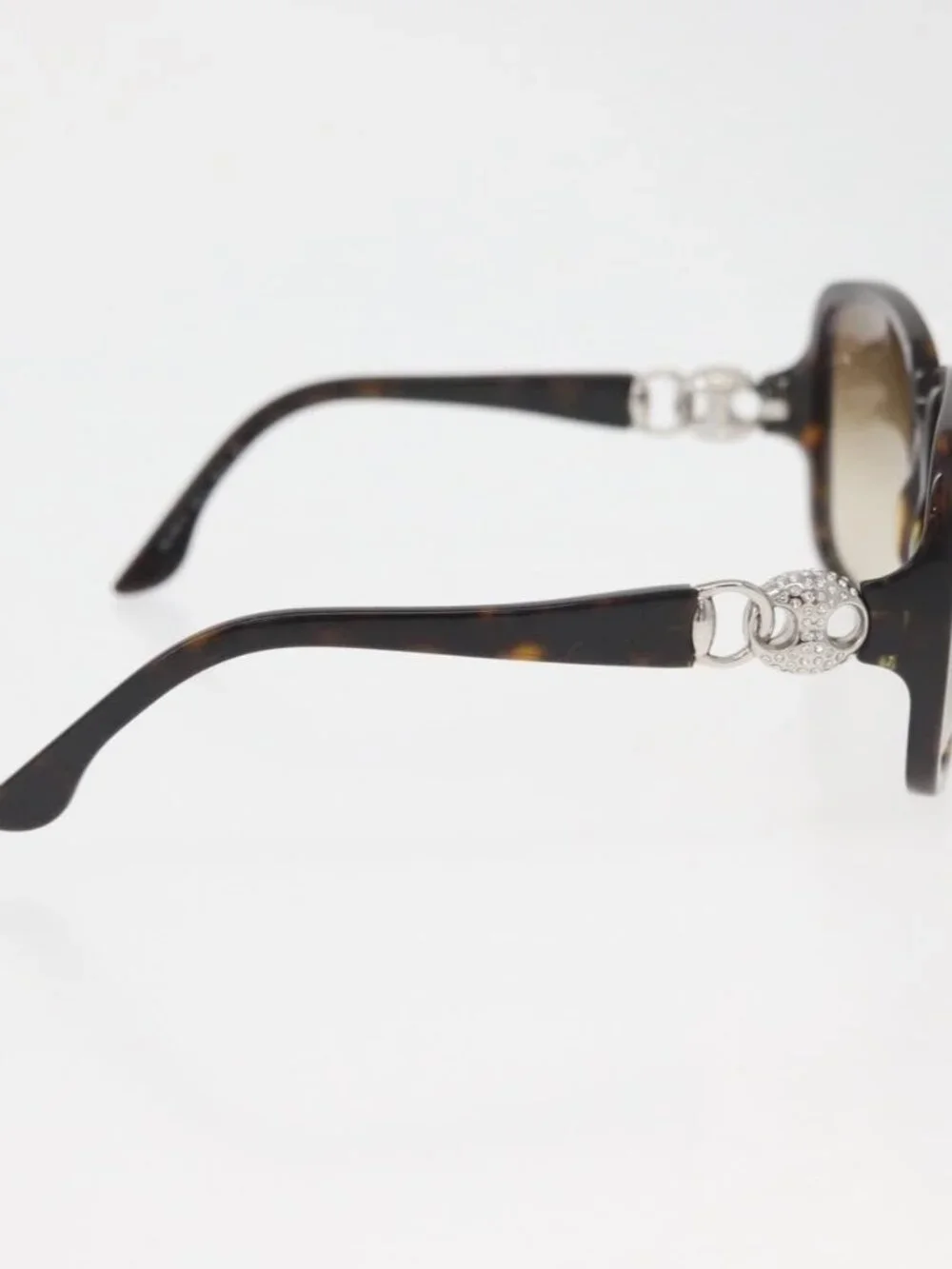 GUCCI Sunglasses plastic Brown Auth 155759